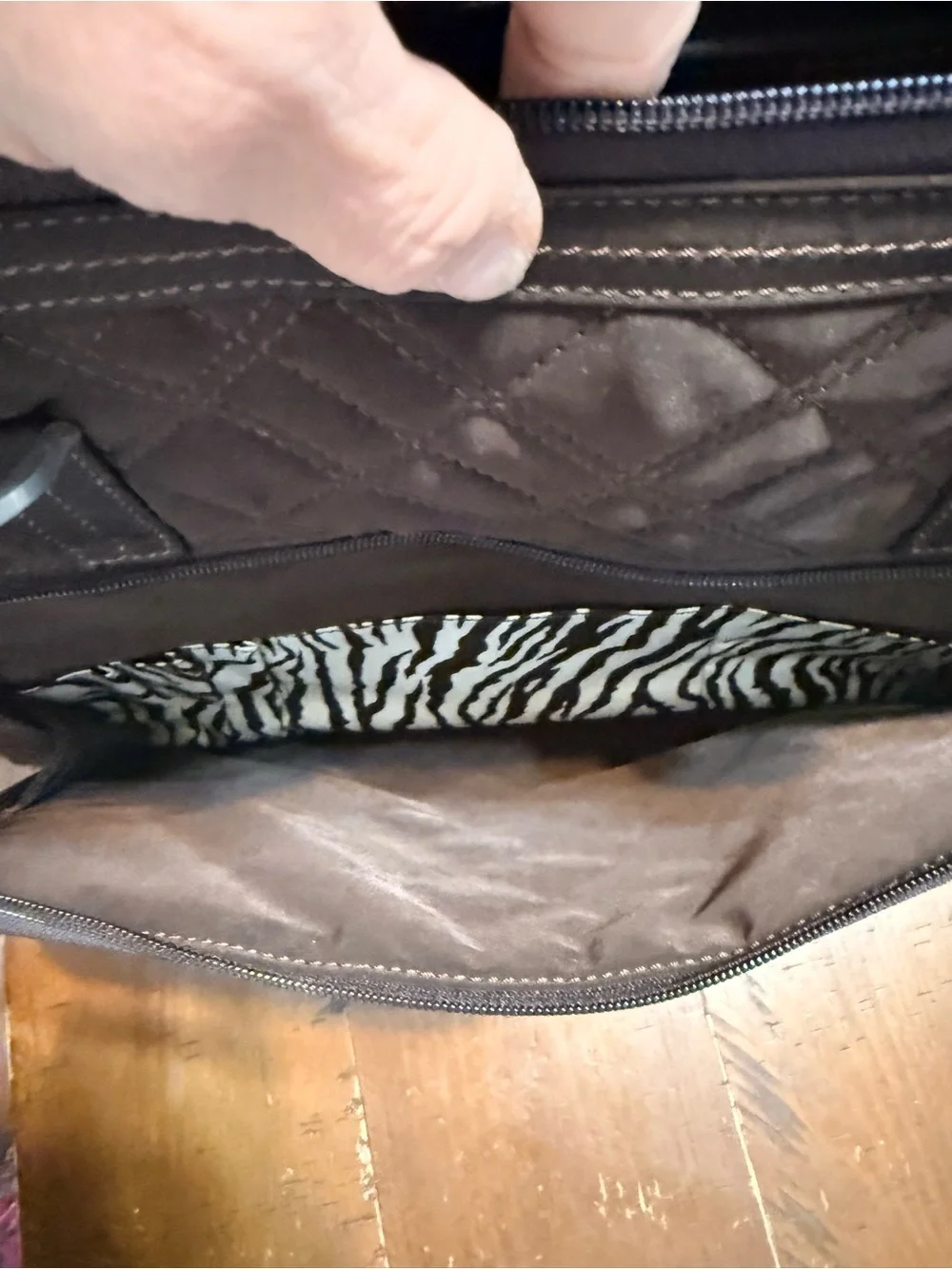 Vera Bradley Quilted Brown Laptop Tote